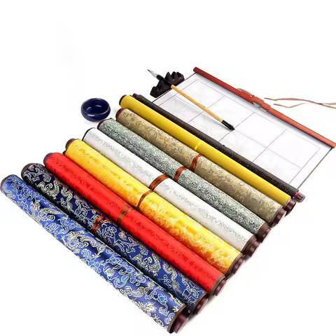 Beginner Painting Reusable Rice Character Grid Calligraphy Practicing Water Writing Cloth Calligraphy Cloth Calligraphy Scrolls