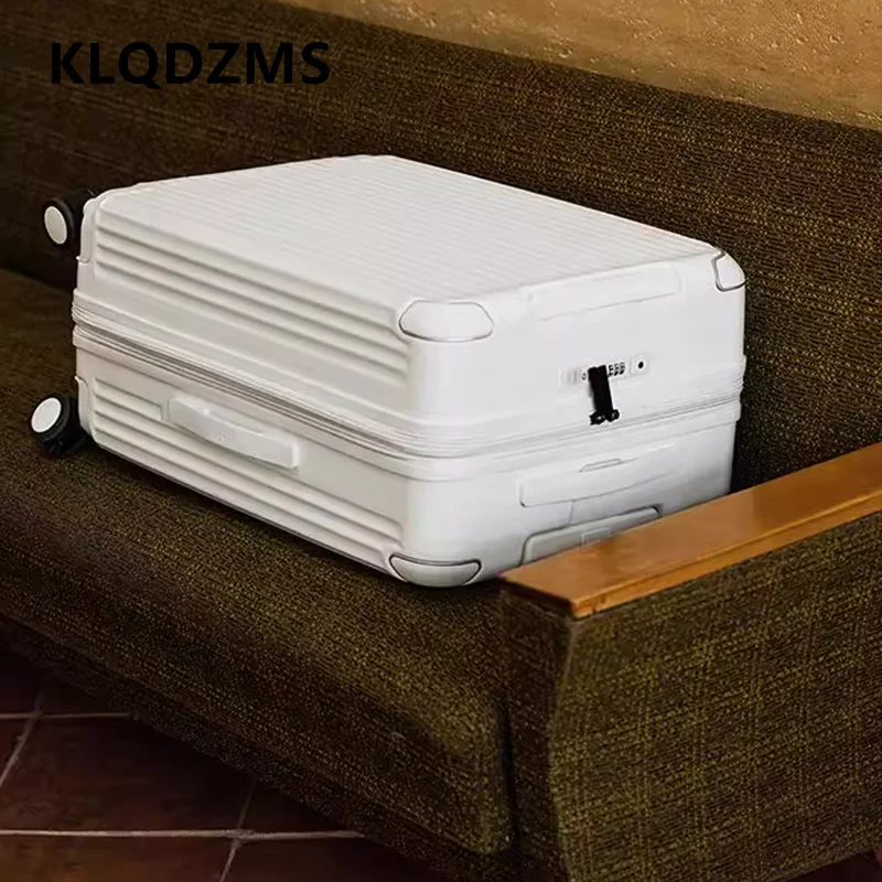 

KLQDZMS женский чемодан, расширяемый вместительный чемодан на колесиках, 20 дюймов, посадочный бокс, 24 "28", мужской чемодан на колесиках