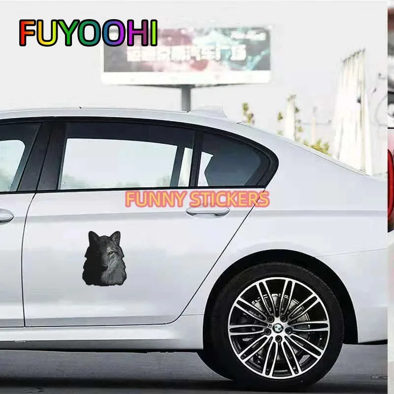 FUYOOHI Waterproof Cool Wolf Car Door Stickers Vinyl Decal Decorate Sticker for Car and Motorcycle Drop