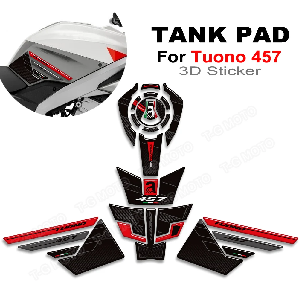 

Motorcycle For Tuono 457 Accessories Tank Pad Cap Grips Gas Fuel Knee Stickers Protection Decal 2025 2026