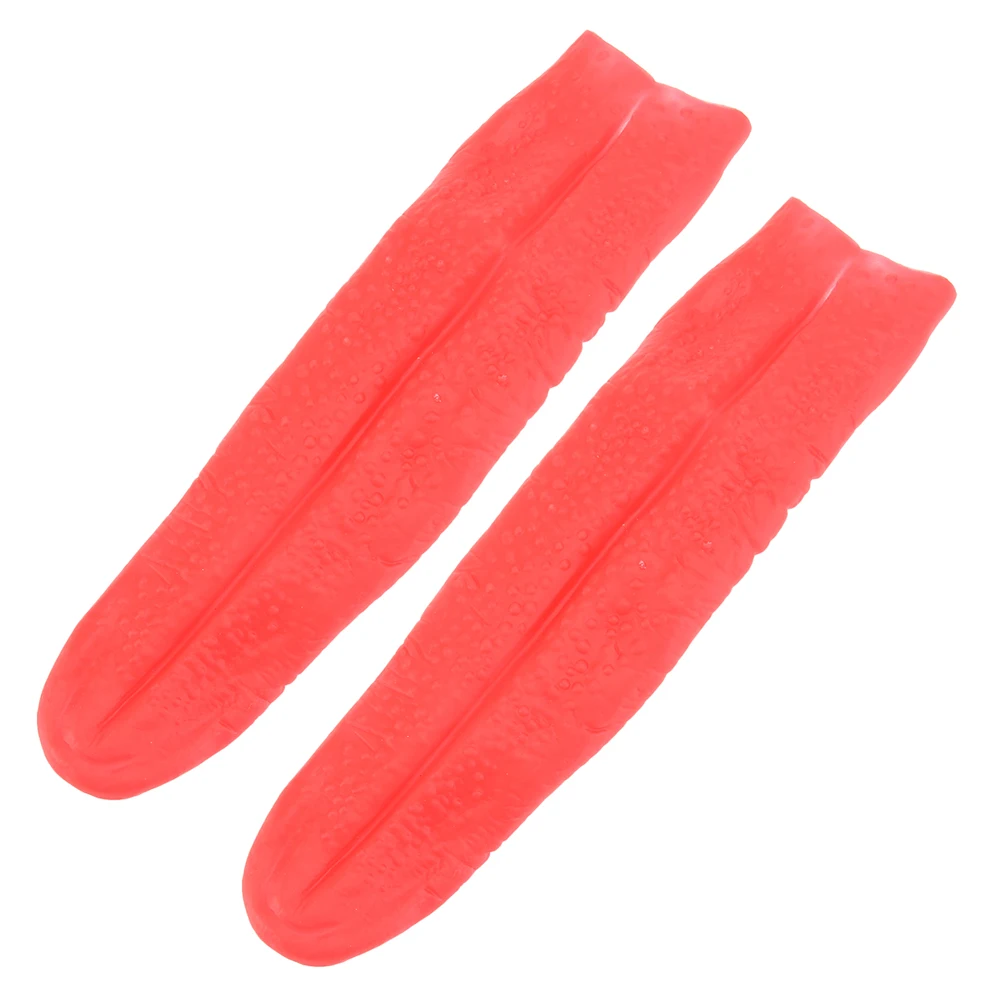 

2pcs Red Long Tongue Props Premium Halloween Dress Up Prop Lifelike Scary Stage Decor For Party Cosplay Festival Gathering