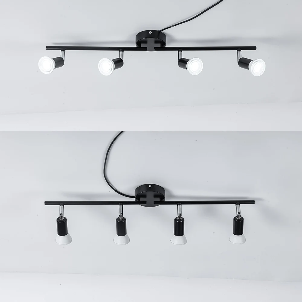 

Led Ceiling Light with 1/2/3/4 Head GU10 for Exhibition Hall Dinner Room Kitchen Backgrounp Picture Decor Lighting