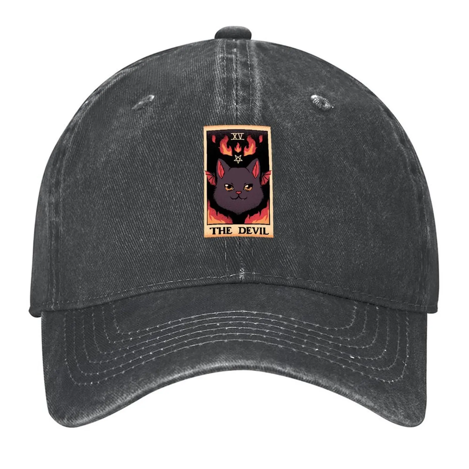 

The Devil Cat Tarot Card Baseball Cap birthday Luxury Cap Vintage New In The Hat Women Hats Men's
