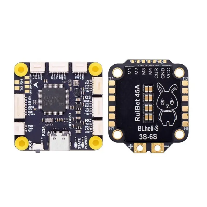 

AT82-GF30F435 F435 FC& ESC FPV Stack 55A 4In1 ESC 30.5X30.5Mm For RC FPV Freestyle Drone Flight Controller Parts