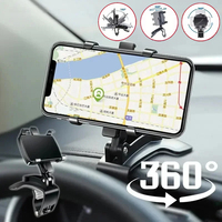 Universal Car Phone Holder Stand 360 Degree Rotation Phone Bracket Dashboard Car Clip Mount Smartphone Stand for GPS Navigation