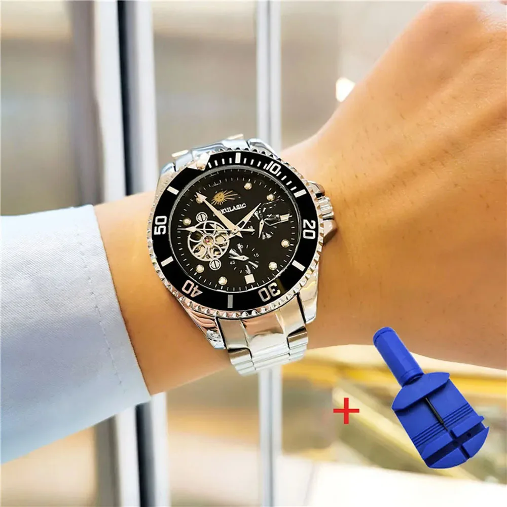 Men Watch Automatic Mechanical Fashion Casual Clock Luxury Stainless Steel Waterproof Luminous WristWatch Relogios Masculino NEW