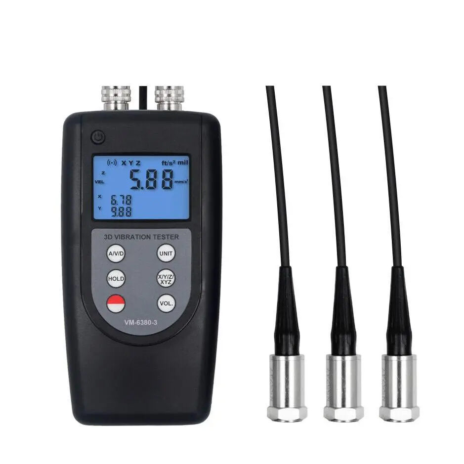 LANDTEK VM6380-3 Three Channel Vibration Meter Wide Frequency Range (10Hz~10kH✦K