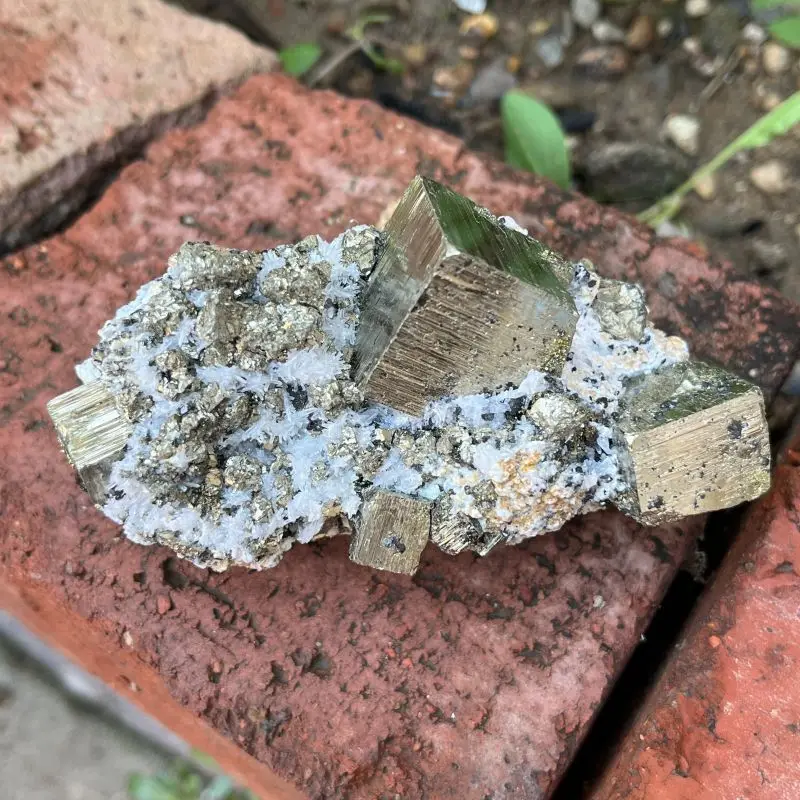 Natural Raw Pyrite Cube Cluster - Crystal Specimen for Energy Healing, Home Decor, Feng Shui & Mineral Collection