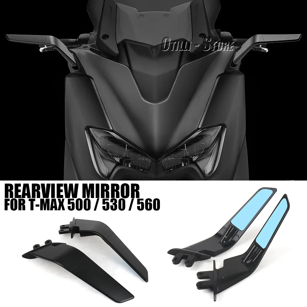 For Yamaha T-MAX500 2004-2012 T-MAX 530 2012-2019 TMAX 560 2020 2021 Motorcycle Wind Wing Adjustable Rotating Rearview Mirror