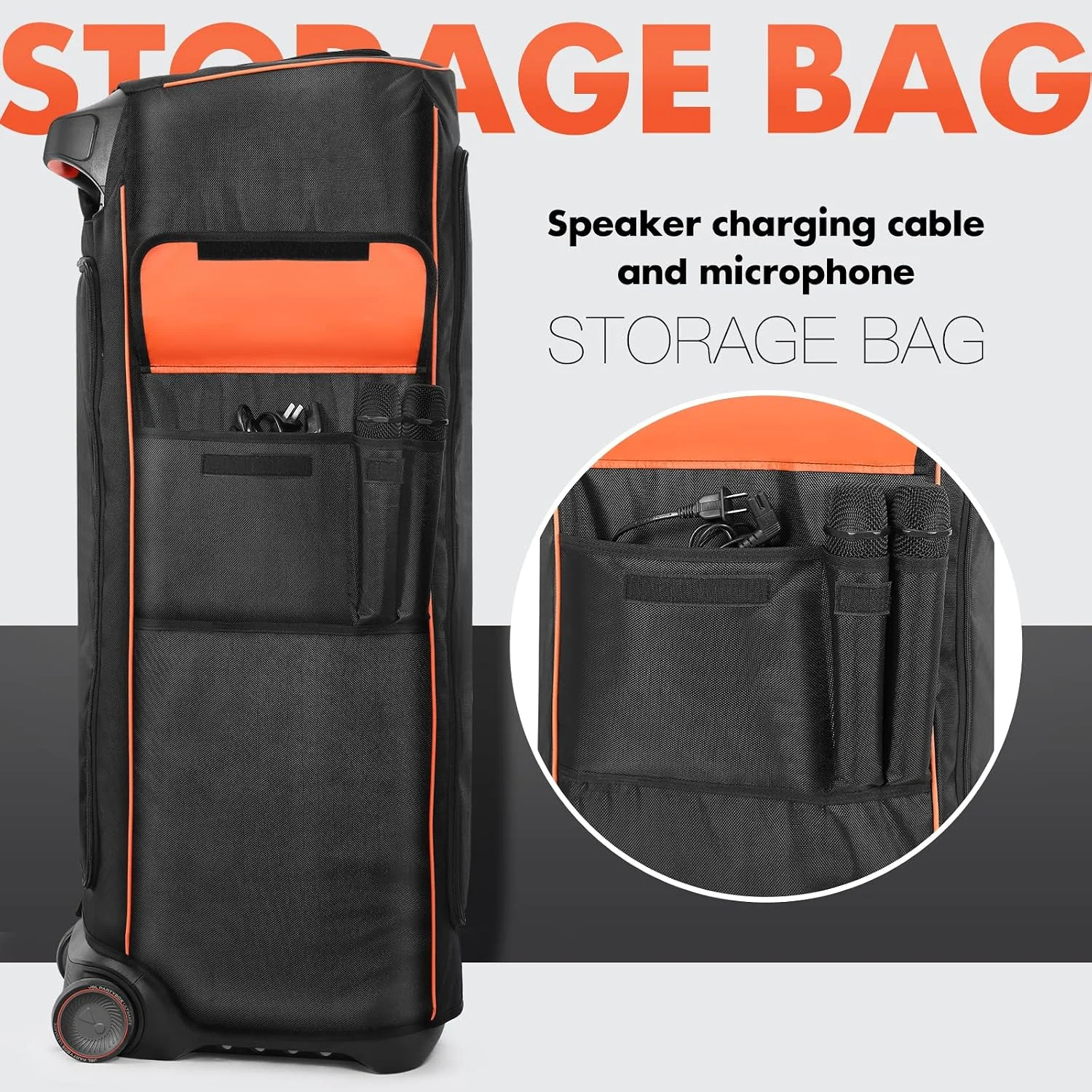 For JBL PartyBox Ultimate Dust Cover Audio Speaker Portable Protective Case Dust with Side Storage Pocket Multifunction Bag