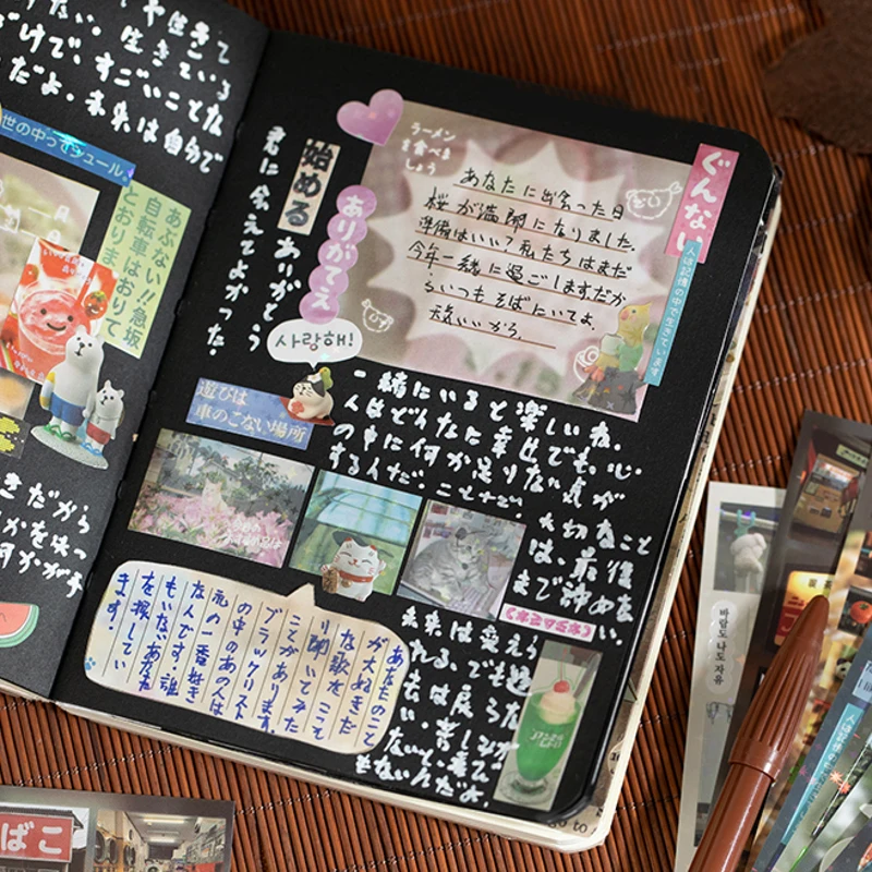 Mr. Paper 1Style 30Sheets/bag Retrospective Voice Cut Film Sticker Book Creative Handbook DIY Scrapbook Notebook Mugs Dairy Card