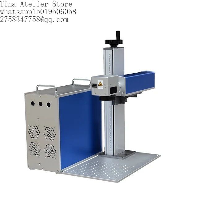 WaveTopSign 20W 30W Fiber Lase=r Mark Machine Body+Control Box+Lift Worktable+Laser Path+Aluminum Plate Base