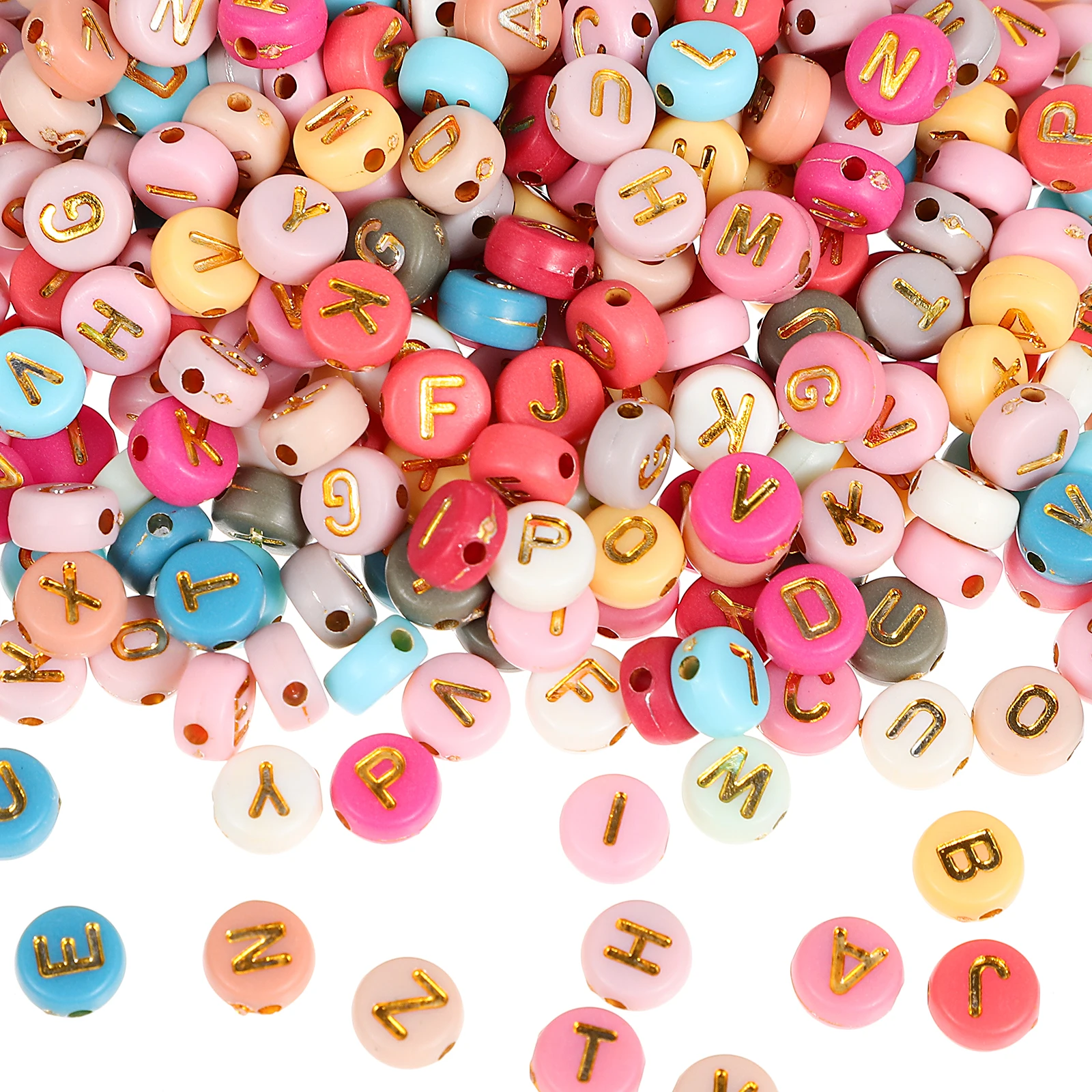 

2000 Colorful Alphabet Beads Multi use Acrylic DIY Craft Jewelry Supplies for Bracelets Necklaces Keychains Clothing naments