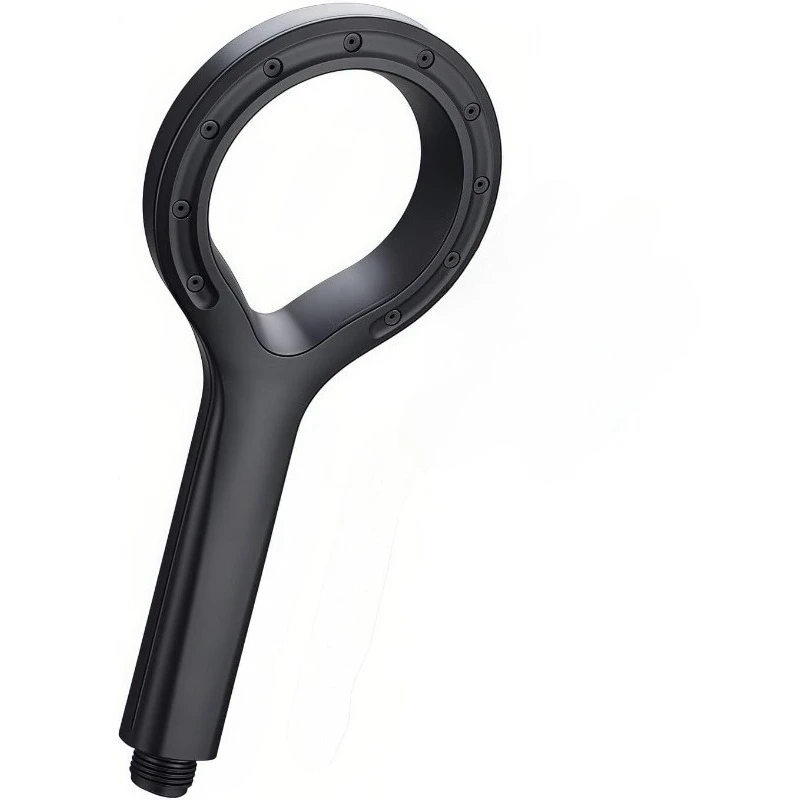 Hochdruck 220% Wassersparender 60% Handbrausekopf mit Polymer-Wassernebelspray, Einzigartiger Sternring-förmiger Schwarzer Duschkopf