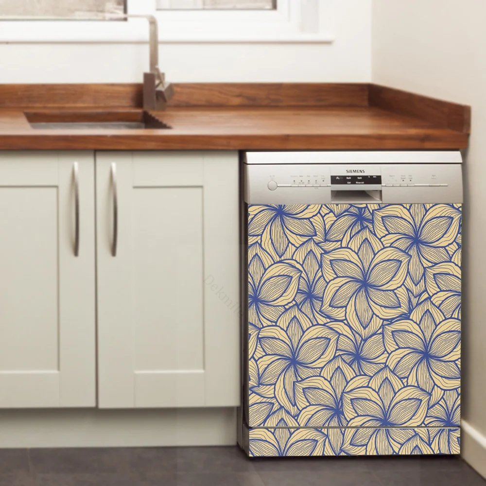 DIY Dishwasher Cover Kitchen Accessories Room Decor Wall Stickers Simple Geometry Kitchen Decor Furniture Stickers Wallpaper
