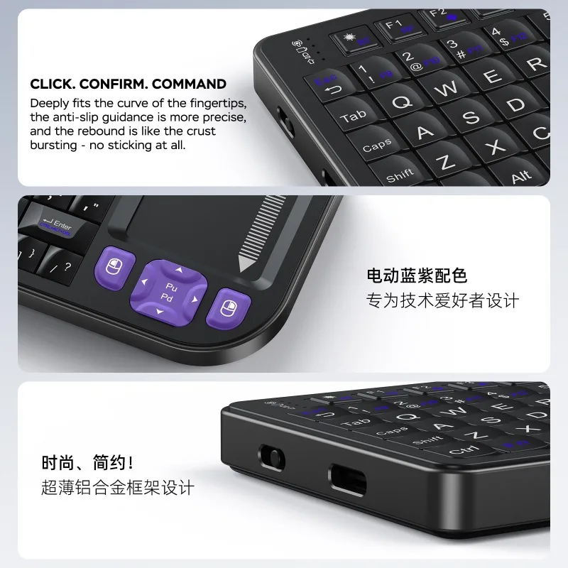 Immagine 5: Nuova Mini Tastiera Wireless Bluetooth Portatile con Touchpad 2-in-1, Tastiera e Mouse K809