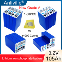 1-30PCS New Grade-A 3.2V 105AH EVE Lithium Iron Phosphate Cell DIY 12V 24V 48V Solar Electric vehicles energy storage system