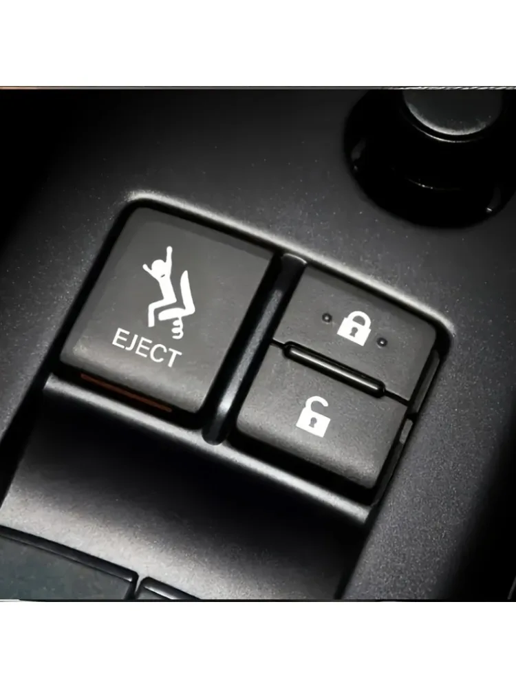 AliExpress NONE 9PCS/SET "EJECT" Text & Figure Sticker (White) - Waterproof Vinyl for Car Laptop Decoration