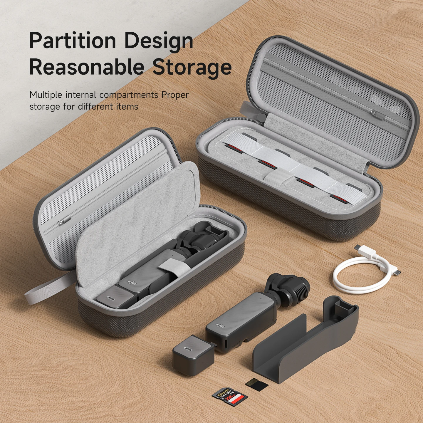 Hagibis Carrying Case for DJI Osmo Pocket 3 Portable Storage Bag Hard Shell Protective for DJI Pocket 3 Memory Card Accessories