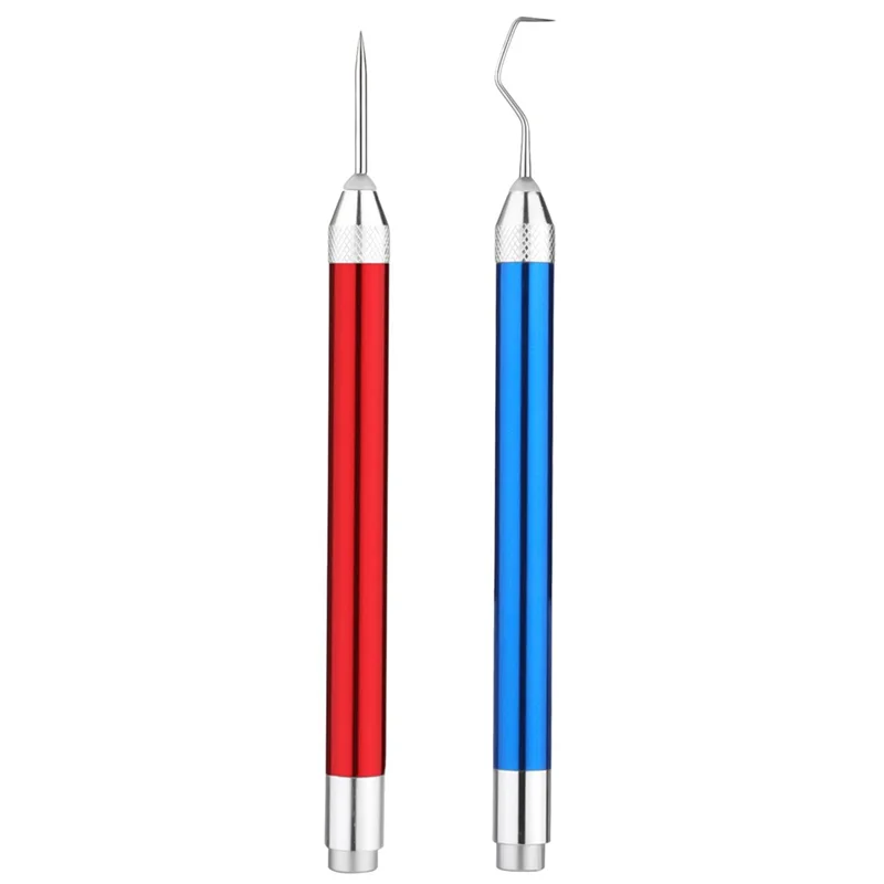 

AA63 HOT 2 Piece LED Weeding Tools For Vinyl Red & Blue Vinyl Weeding Tool With 2 Different Hooks Lighted Weeding Tool Craft Vin