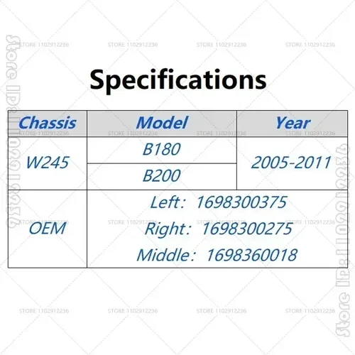 Imagen 2 del producto Para 2005-2011 W245 Mercedes Benz Clase B B180 B200 cubierta de drenaje de agua delantera capó rejilla de drenaje 1698300275 1698300375 1698360018