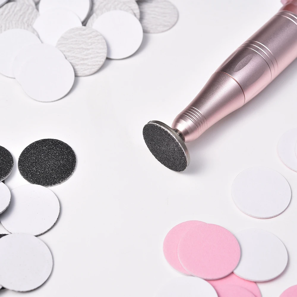 25MM Buffing Disc ขัดเปลี่ยนได้ Sanding กระดาษสําหรับกําจัดเท้า Cuticle Calluses Dead Skin ทําความสะอาดเท้าเล็บไฟล์ Pedicure