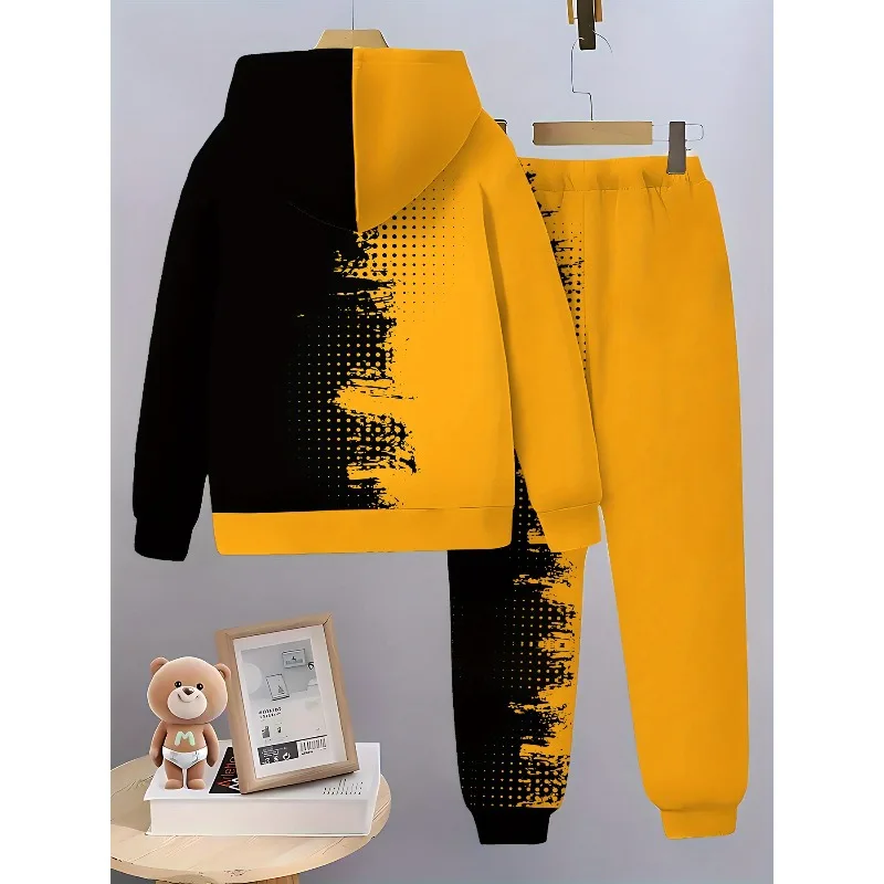 2025 Jersey informal con estampado 3D de tendencia de moda para hombre, pantalones largos para primavera y otoño, ropa deportiva de manga larga