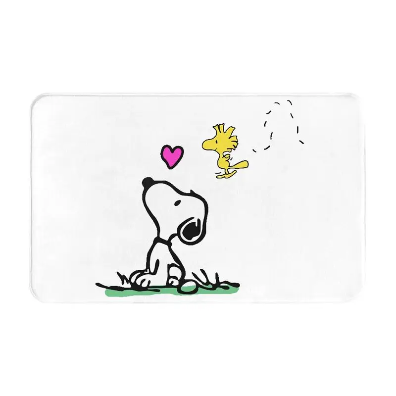 Custom Manga Snoopy Woodstock Front Floor Door Entrance Mat Indoor Animation Dog Kitchen Bathroom Doormat Bedroom Carpet Rug