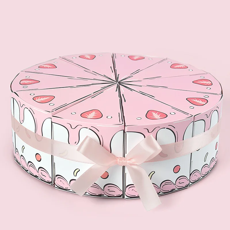 10/20Pcs Dreieckige Kuchen Geformt Papier Geschenk Box Cookie Süßigkeiten Baby Dusche Gefälligkeiten Behandeln Kinder Geburtstag Party Dessert verpackung Boxen – Detail 15