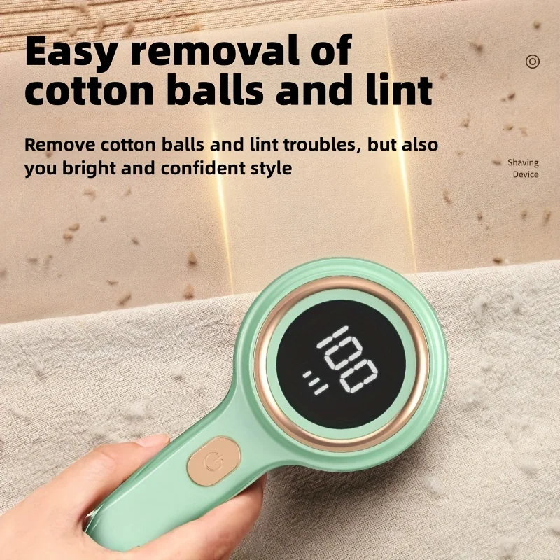 

Farewell Poms And Lint - Rechargeable Portable Lint Remover Fabric Shaver, Rechargeable Lint Remover With 6 Blades And Static B