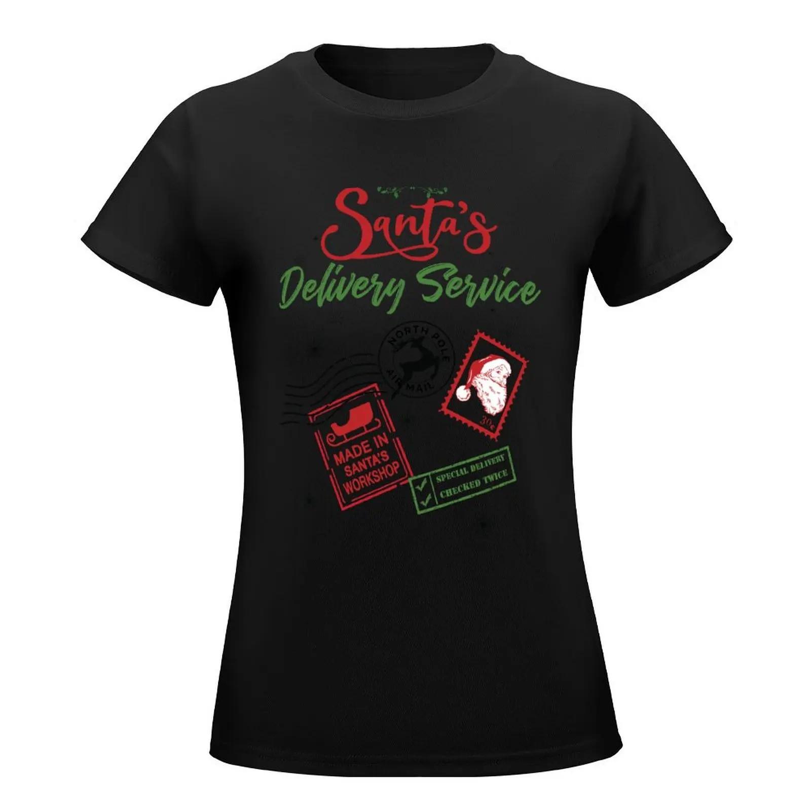 Santa's Delivery Service, Santas delivery service T-Shirt summer top anime clothes quick-drying white t shirts for Women