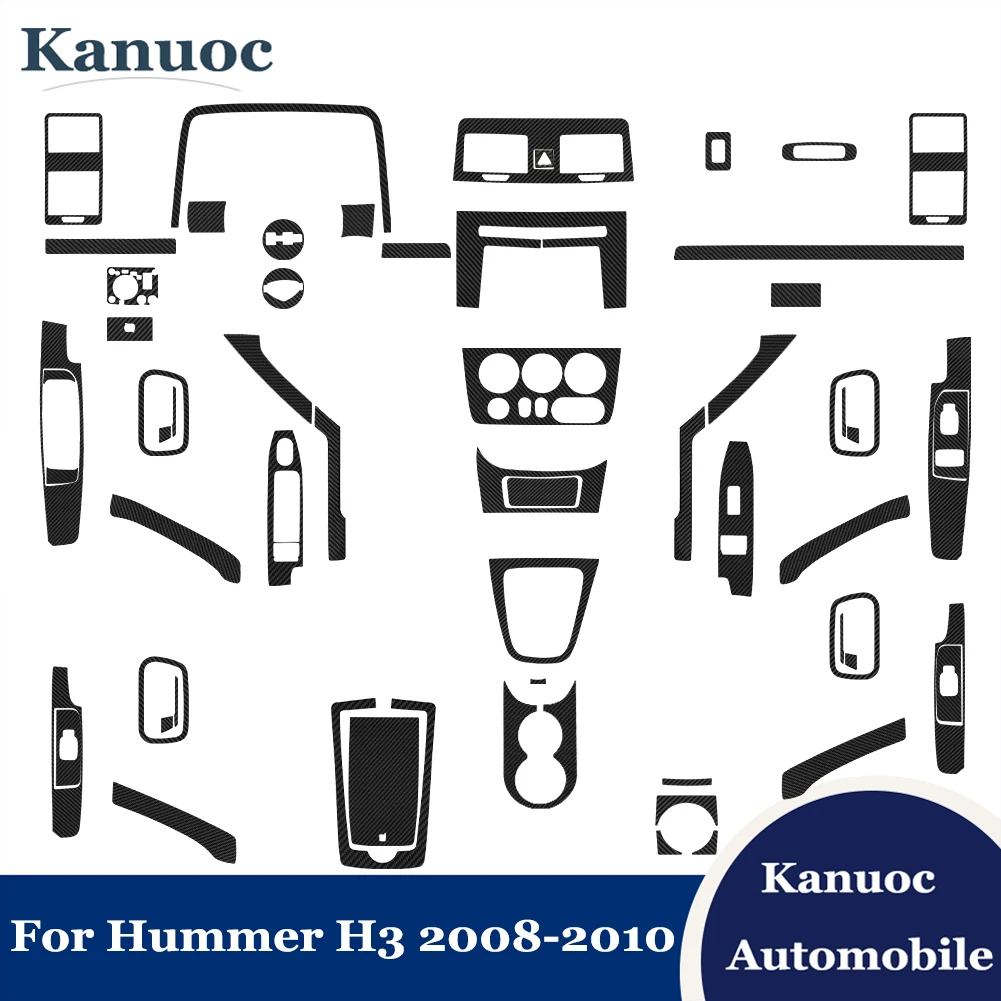 Carbon Fiber Car Stickers For Hummer H3 2008-2010 With Automatic Transmission Decoration Cover Trim Interior Accessories