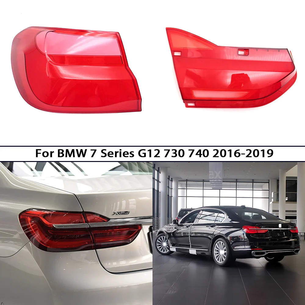 

For BMW 7 Series G12 730 740 2016-2018 Car Accessories Outer Tail Lamp Cover Taillight Shell Rear Brake Lights Mask Plexiglass