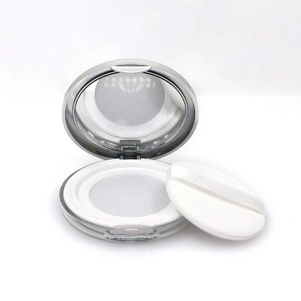 

2pcs Refillable Loose Box Portable Makeup Powder Container Anti-Leak Design Premium Material For Travel Daily Use Cosmetics