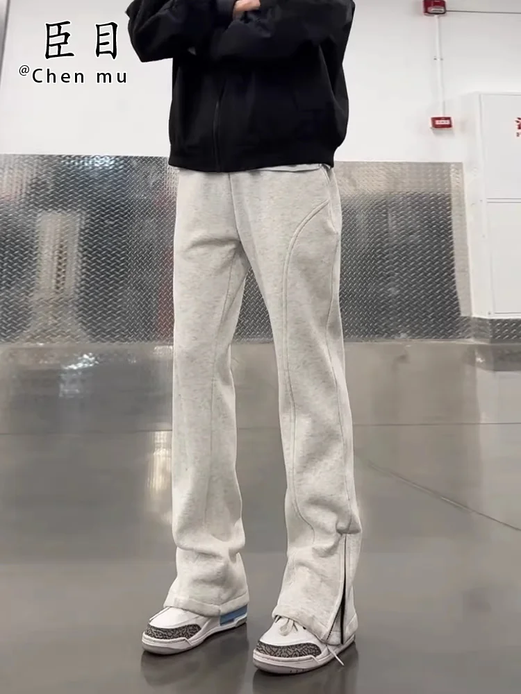 

Мужские повседневные брюки прямого кроя для фитнеса, весенние, из плотной ткани, для бега и баскетбола, американские спортивные штаны с изогнутым кроем.