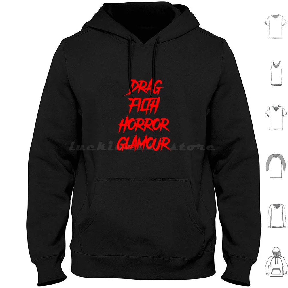 Drag Filth Horror Glamour-Dragula Hoodie cotton Long Sleeve Dragula Drag Filth Horror Glamour Drag Race Spooky