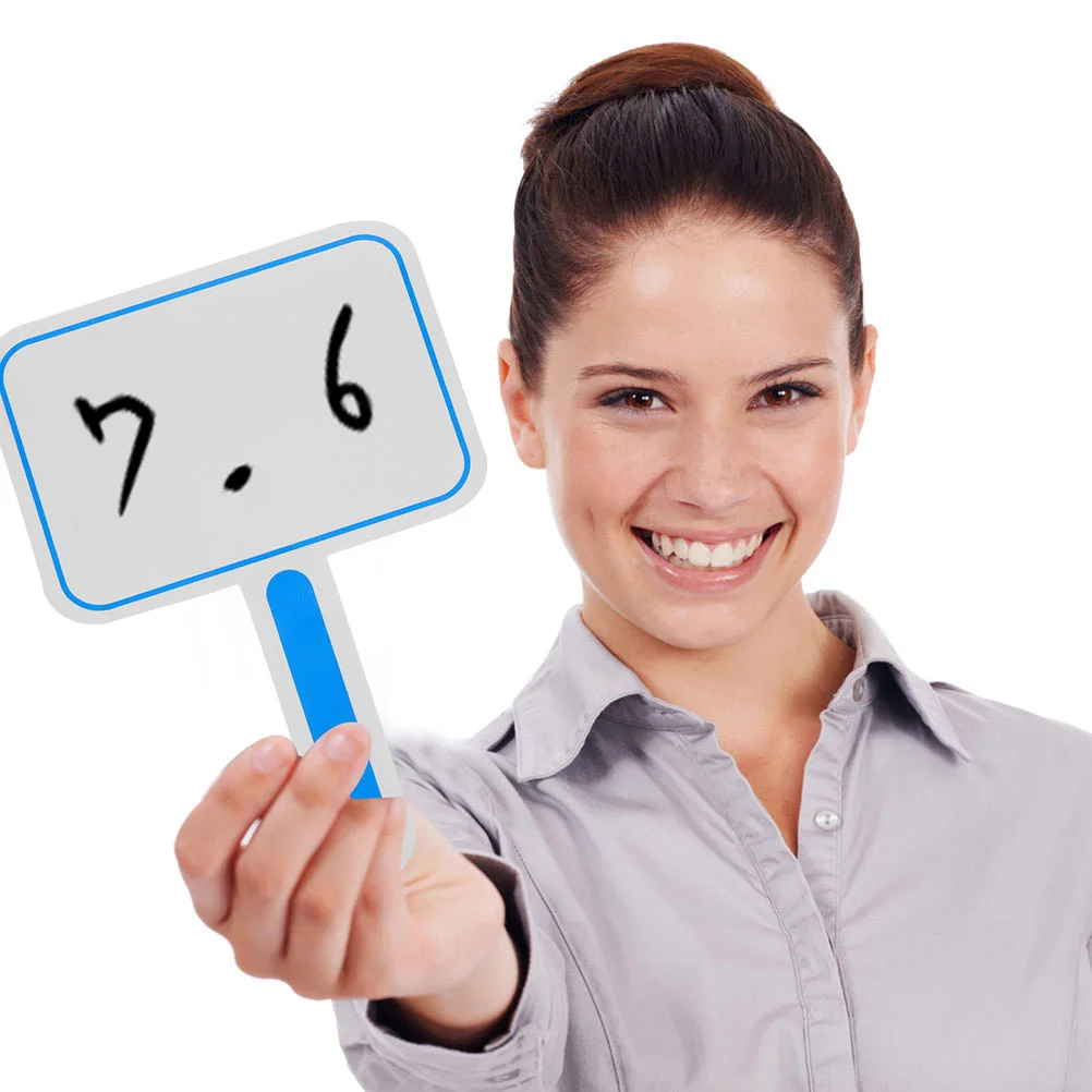 Score Board Erasable Scoreboard Handheld Dry Erase Paddle Boards Judges Paddles Small Answer White