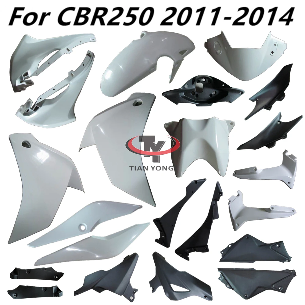 For CBR250RR 2011-2012-2013-2014 CBR 250 RR CBR250 Motorcycle Unpainted Bodywork Fairing Components ABS Injection Plastic parts