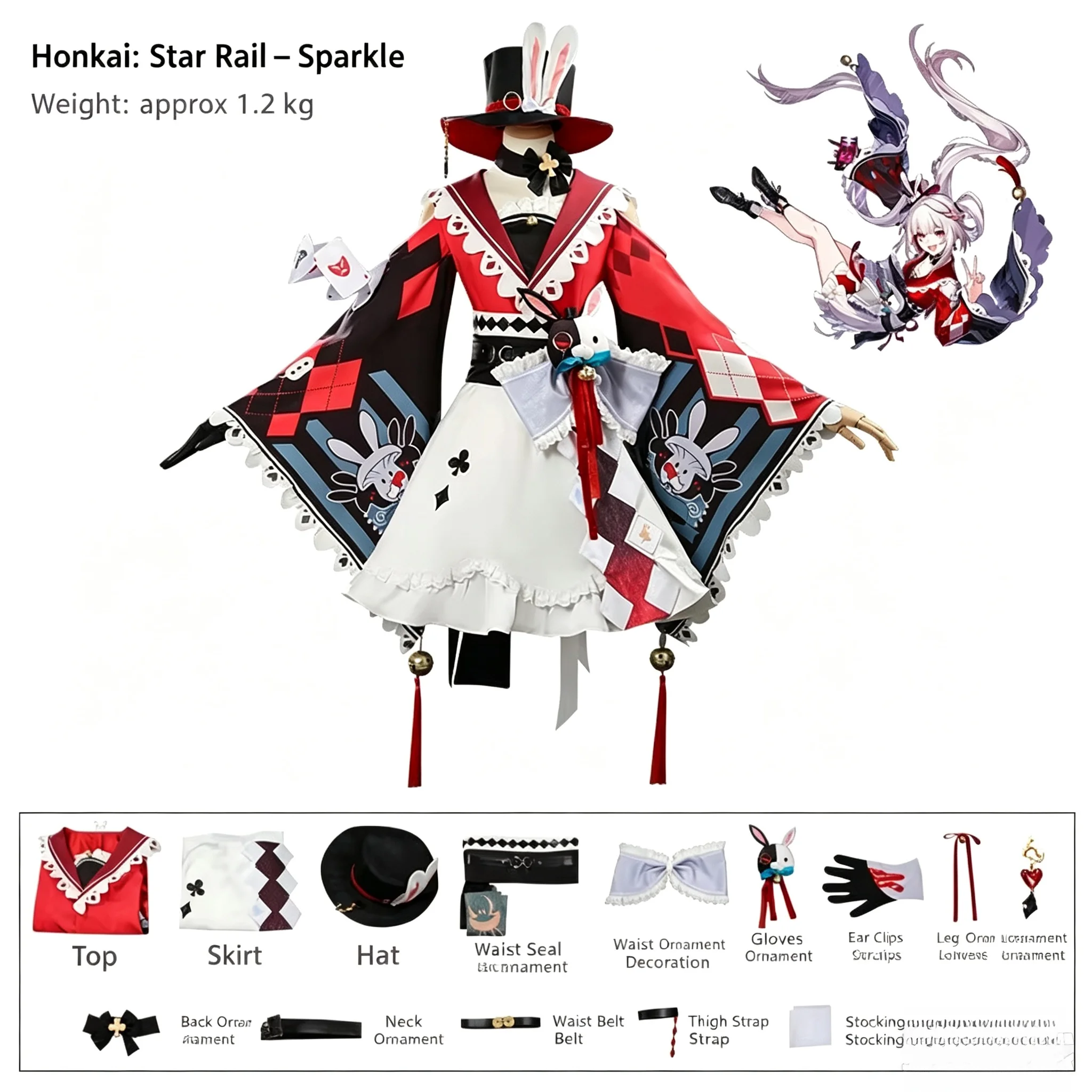 Honkai: Star Rail Spark Cosplay Costume 2D Character Role Play Cos Game Anime Outfit Set Cosplay