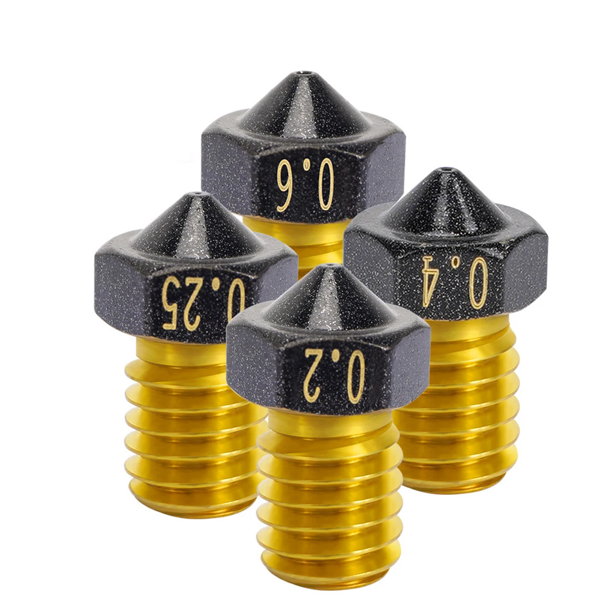 Neue MK8 Beschichtung Düsen V6 0,4mm 0,6mm 3D Druck Teile PETG Nicht-stick J Kopf für Creality e3D 1,75mm A8 CR-10 Ender 3