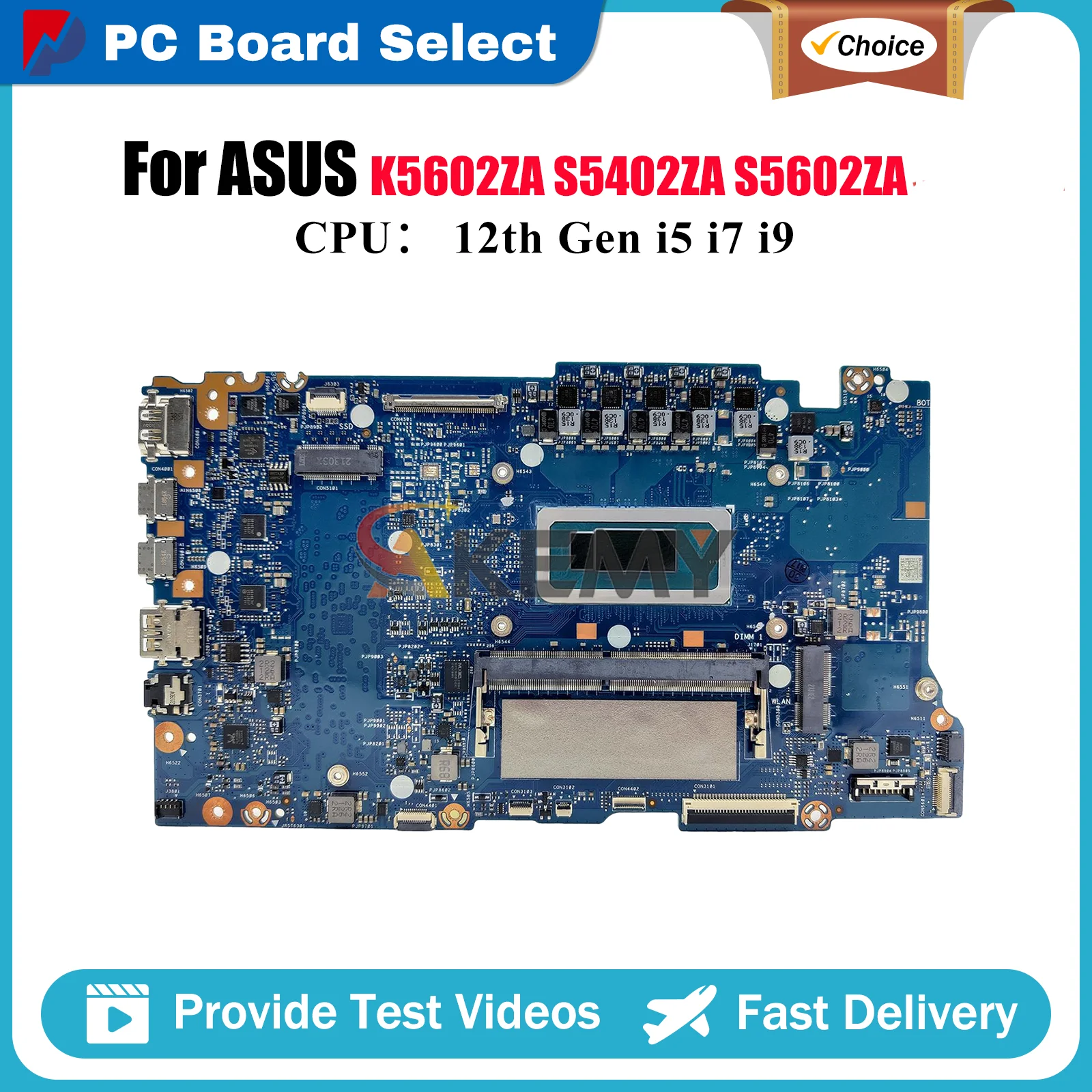 

S5602ZA Материнская плата для ноутбука ASUS Vivobook K5602ZA S5602Z S5402ZA S5602ZA Материнская плата с 12-го поколения i5 i7 i9 100% тесты OK stk