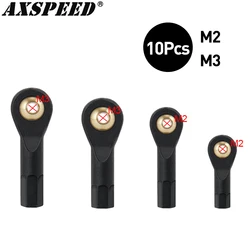 AXSPEED 10PCS M2 M3 Uchwyt głowicy kulowej Końcówki drążka kierowniczego Plastikowe przeguby kulowe do samochodów RC Łódź Samolot Ciężarówki Buggys Części