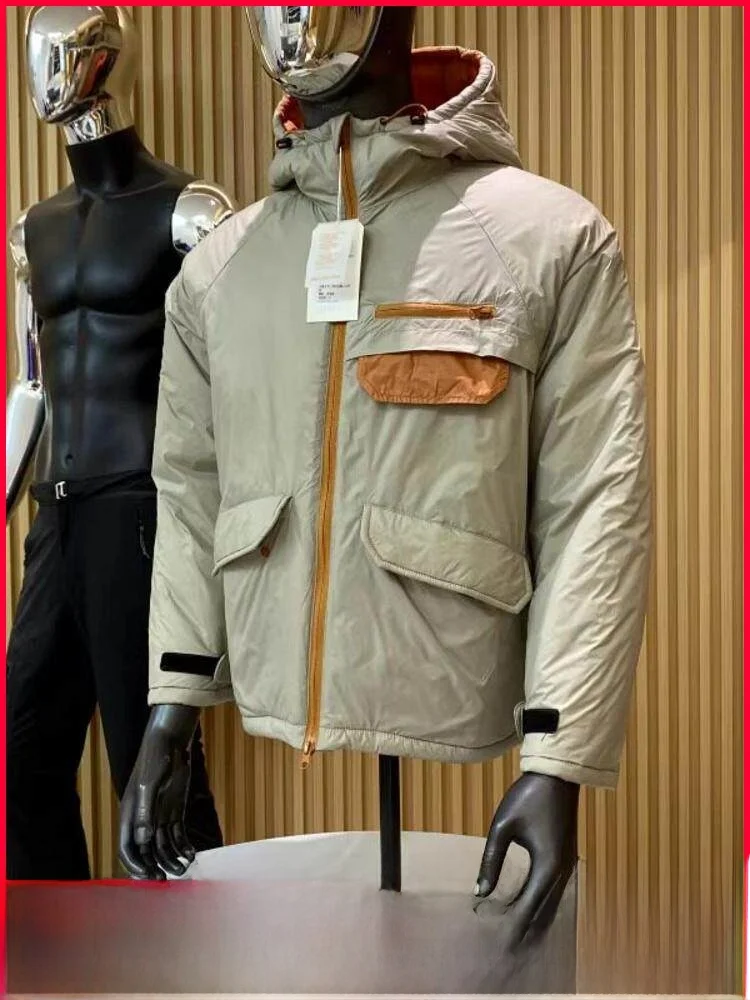 

Уличная повседневная хлопковая куртка с капюшоном, с множеством карманов, теплая и уютная, для осени и зимы, для пар, в стиле колор-блок