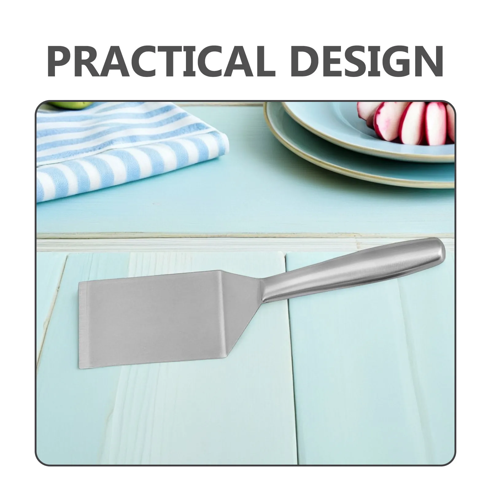 Immagine 3: Spatola per bistecche in acciaio inossidabile Testa curva Design cavo Filtro olio Friggere Strumento di cottura Gadget da cucina resistente al calore