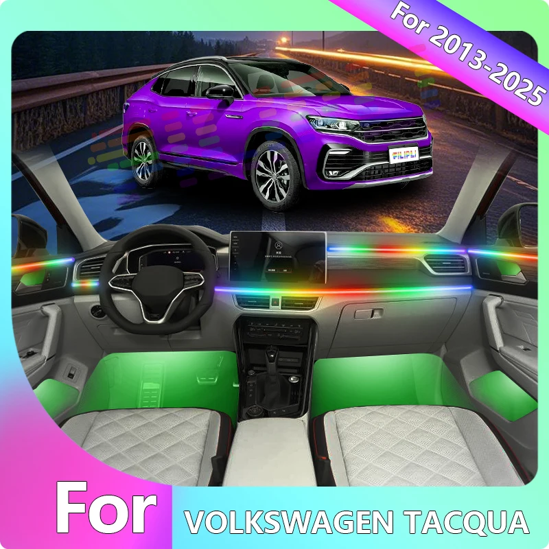 

FILIPLI For 2016 For The Volkswagen Rover X Ambient Light Car Gadgets Decorations Accessories 64 Color Car Decoration App Remote