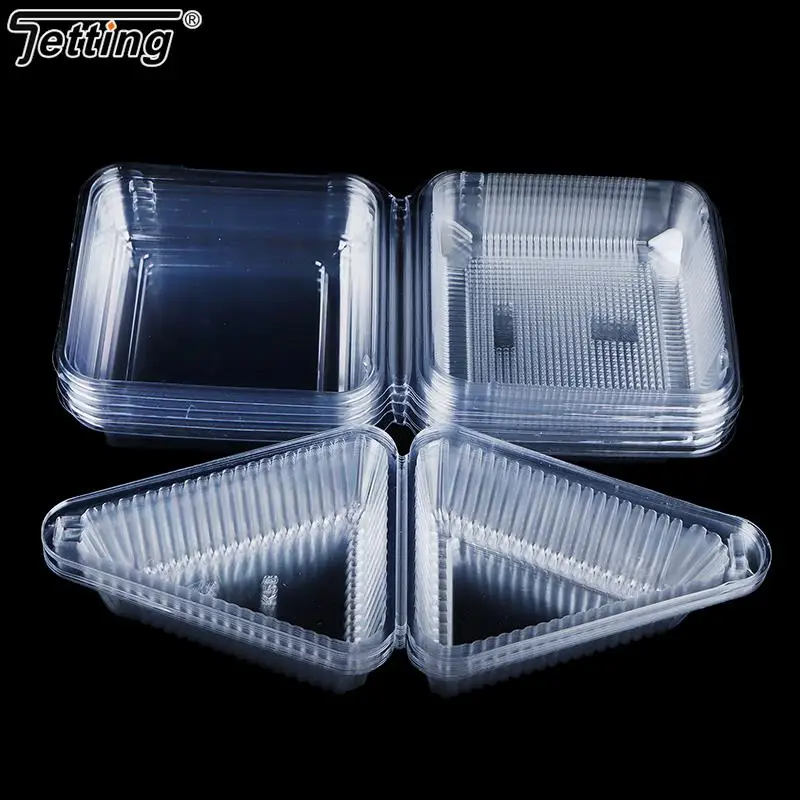 10Pcs Square Cheesecake Boxes Slice Cake Box Triangle Pie Holders Cake Box Cupcake Slice Container For Bakery Party Wedding