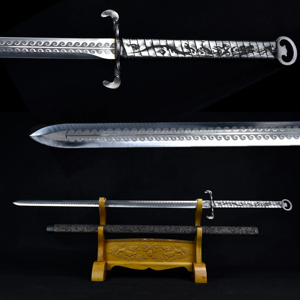

Medieval Japanese samurai sword Battle Preparation full tang Stainless steel katana Combat Training European Knight weapons