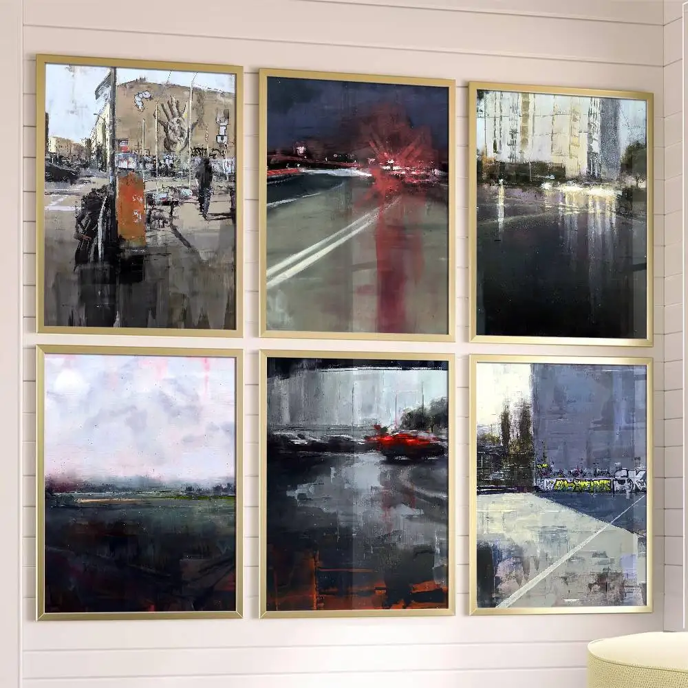 

Modern City Eduard Oil Poster Posters,waterproof Paper Stickers,coffee Shops,bar Living Rooms