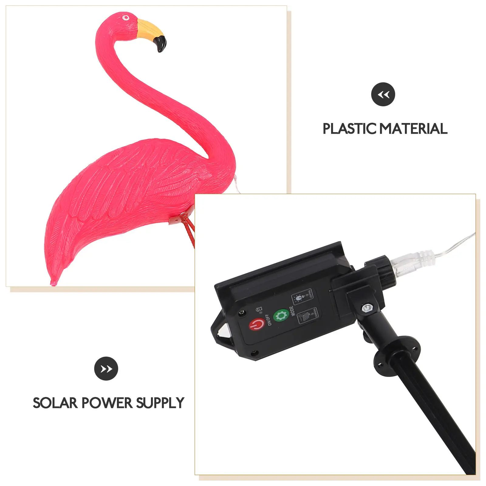outside Lights Flame LED Solar Outdoor Flamingo Garden Decorative Animals Lawn Lamp view 6