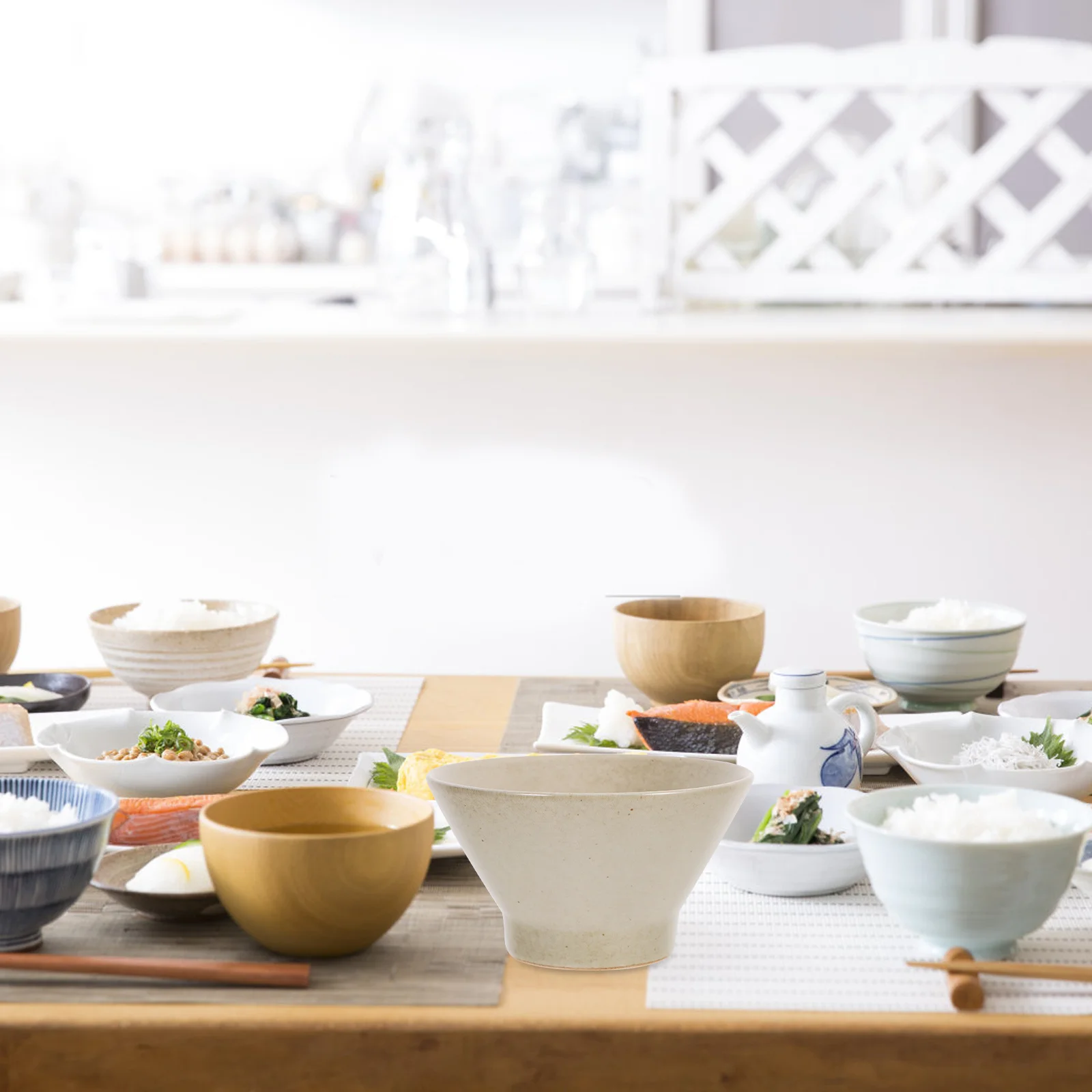 

1Pcs Premium Ceramic Bowl Japanese Design Hot Cold Food Container Kitchen Tableware for Home Restaurant Use